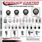 Service Caster 5'' Maroon Polyurethane Wheel Swivel 7/8'' Square Stem Caster Set 2 Brakes, 4PK SCC-SQ20S514-PPUB-MRN-PLB-78-2-S-2 - alternate 2